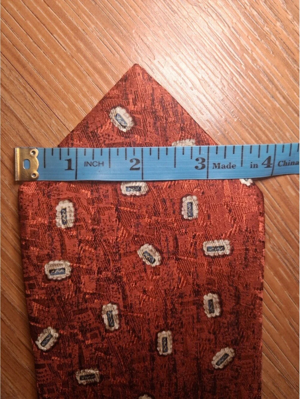 Robert Talbott 100% Silk Tie Red Wide Handmade in USA